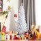 Artificial Snow White Pencil Tree for Home Office Holiday Decor